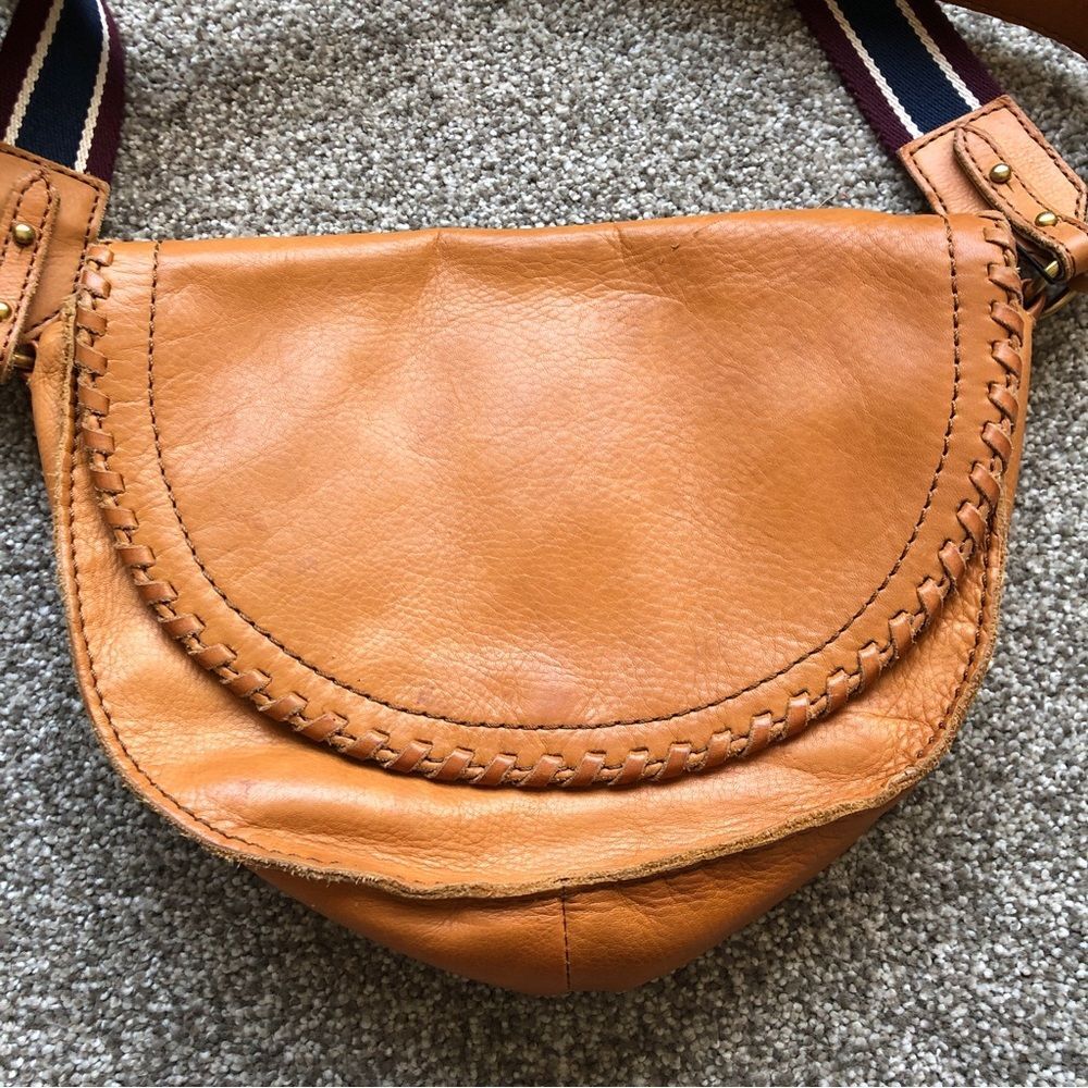 MARGOT NEW YORK BROWN GENUINE LEATHER SHOULDER BAG - Picture 3 of 13